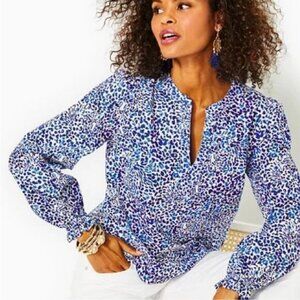 NWT Lilly Pulitzer Coulter Long Sleeve Twisted Up Shirt Size Medium